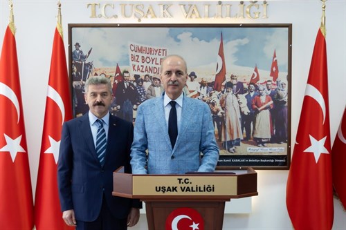 TBMM Başkanı Prof. Dr. Sayın Numan Kurtulmuş, Vali Dr. Turan Ergün’ü makamında ziyaret etti